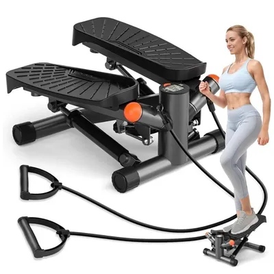 Produktbild von Stepper, Heim-Drahtseil-Laufmaschine, Hydraulischer Fitness-Bergsteiger-Stepper, Tragkraft 120 kg, Ganzkörpertraining, Stabil und Leise, Unisex