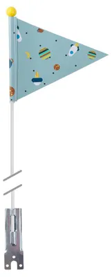 Produktbild von Sicherheitsflagge Pexkids Raketenblau mit Raketenabdruck