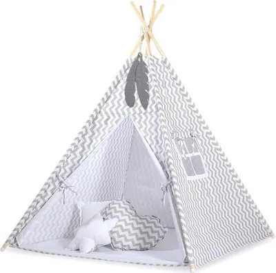 Produktbild von Tipi-Zelt für Kinder – Spielzelt – leicht und tragbar für drinnen und draußen