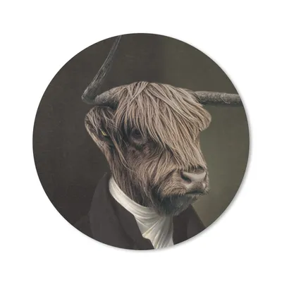 Produktbild von MuchoWow® Mauspad Mousepad Schottischer Highlander - Kleidung - Kunst 20x20 cm - Mousepads - Maus Mat - Pad - Mausunterlage - Schreibtischmatte