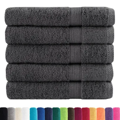 Zdjęcie produktu dla Ręczniki vidaXL Premium SOLUND, 50 szt., kolor antracytowy, 100 x 200 cm, 600 g/m²