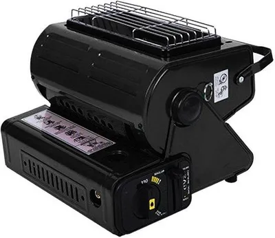 Productafbeelding van Buitenverwarmer Elektrisch - Terrasverwarming Kamerverwarming - Buitenruimte Verwarmen - Twee Warmtestanden - 253 x 287 x 253 cm - Zwart