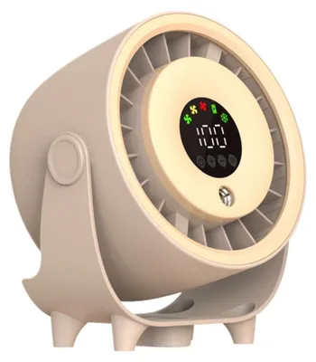 Produktbild von Zimilo Luftkühler mit Sprühnebel und Wandhalterung, 100 Stufen, Wassertank, Touch Bedienung, 3600mAh Ventilator mit Befeuchtung, Beige