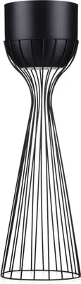 Obrázek produktu pro Howhomely moderní kvìtinový stojan s krytem 68 cm podkroví - vyrobený z kovového - rostlinného stojanu v zajímavém designu - èerný rám a èerný kryt v podkroví - styl