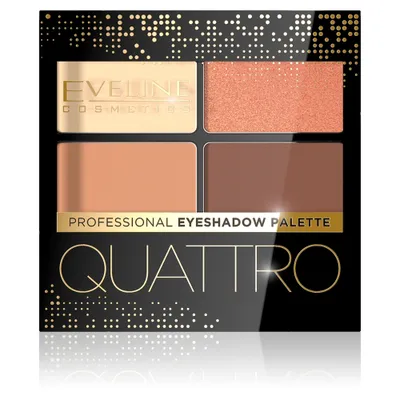 Image de Eveline Cosmetics Quattro Eyeshadow – fard à paupières, longue tenue, Teinte 01