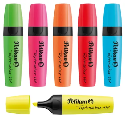 Produktbild von Pelikan Textmarker 490, 6 Stück(e), Mehrfarbig, Multi, Tinte auf Wasserbasis, Box