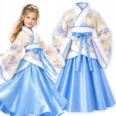 Produktbild von Hopki Mädchen Kimono Kostüm Orientalisch Japanisch Gr. 140/146