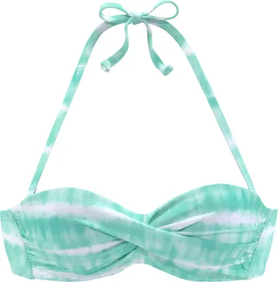 Produktbild von s.Oliver Bügel-Bikini-Top Enja türkis-weiß Größe 40 Cup D