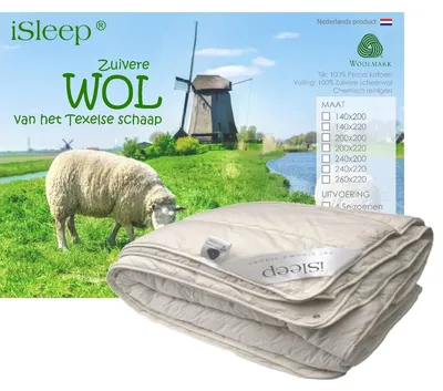 Productafbeelding van Wol 4-Seizoenen Dekbed - 260x220 cm
