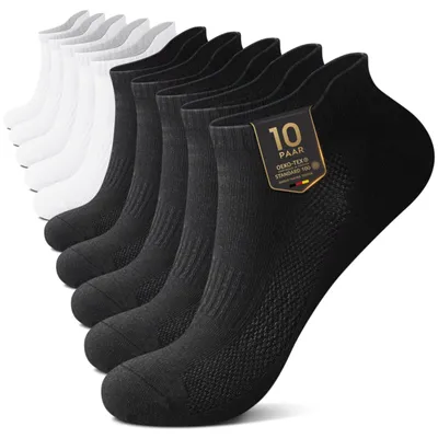 Produktbild von YouShow 10 Paar Sneaker Socken Herren Damen, Atmungsaktive Kurz Sportsocken