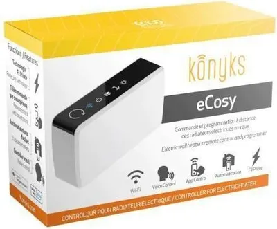 Produktbild von WLAN-Controller für elektrische Heizkörper mit Steuerdraht, Konyks eCosy, Smart Home Heizungssteuerung, iOS & Android