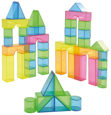 Produktbild von EDUPLAY 120301 50 Transparentblocks in Box, mehrfarbig, 51-teilig (1 Set)