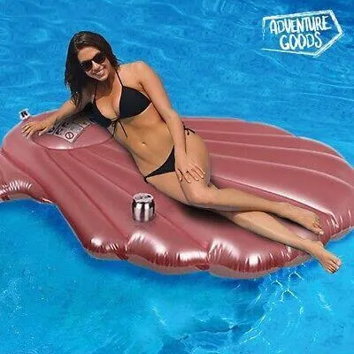 Produktbild von Luftmatratze aufblasbar Muschel 154x137cm rosa Pool Strand