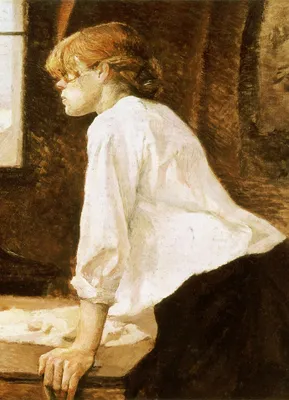 Produktbild von Legendarte - Kunstdruck auf Leinwand - Die Wäscherin Henri de Toulouse-Lautrec - Wanddeko, Canvas cm. 50x70