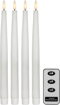 Produktbild von Star Trading 4P Flamme, Weiß, Schlafzimmer, Wohnzimmer, 4 Glühbirne(n), LED, 0,06 W, Warmweiß