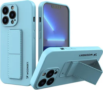Produktbild von Wozinsky Kickstand Case Silikonhülle Mit Stand Iphone 13 Pro Max Hellblau