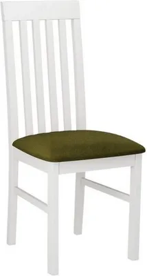 Produktbild von MIRJAN24 Stuhl Nilo I, Esszimmerstuhl aus Buchenholz, 43x48x96 cm (Holzfarbe: Weiß, Stofffarbe: Zetta 297)