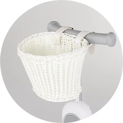 Zdjęcie produktu dla Koszyk rowerowy CHIPOLINO, wiklinowy, biały