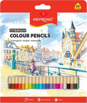 Immagine prodotto di KEYROAD Matite triangolari, 24 colori