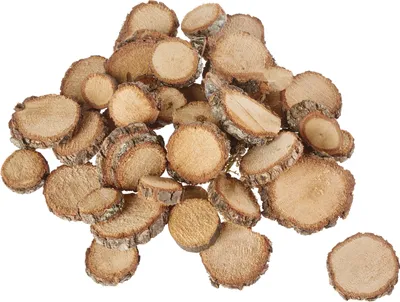 Produktbild von Eichenscheiben-Mix aus Eiche zum Basteln und Dekorieren, Ø 2-5 cm, 500 g
