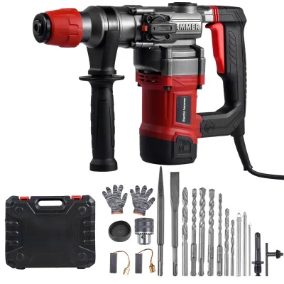 Produktbild von Elektrischer Bohrhammer - Abbruchhammer - 2000 W - 3 Modi - Sicherheitskupplung - Vibrationskontrolle - Rot