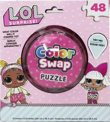 Produktbild von Games L.O.L. Surprise! 48-teiliges Farbaustausch-Puzzle, 48 Stück(e), Glücksspiel, 4 Jahr(e)