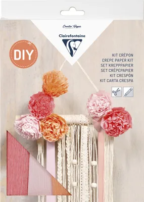 Produktbild von Clairefontaine 3x Set Krepppapier, Kreativset, Makramee - Sortierung 97706C