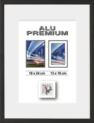 Produktbild von Portraitrahmen Alu Duo schwarz 18x24 cm
