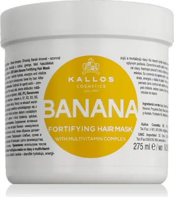 Obrázok produktu pre Kallos Banana Posilňujúca maska na vlasy 275 ml