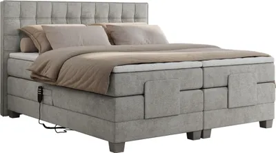 Produktbild von Boxspringbett mit Motor, elektrisch - Elektro - 140x200cm - Hellgrau - H4