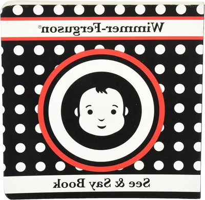 Productafbeelding van Baby Kijkboek - Ontwikkelingsboekje Peuter - Visuele Stimulatie - Contrastrijke Afbeeldingen - 15 x 15 cm - Zwart Wit Kleur