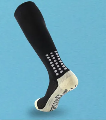Obrázok produktu pre Grip-ponožky – kompresné ponožky – 2 páry Grip-ponožiek – čierne Grip-ponožky – športové ponožky – bežecké ponožky – zahrievajú lýtka počas behu – veľkosť 39/45 – uni – CHPN
