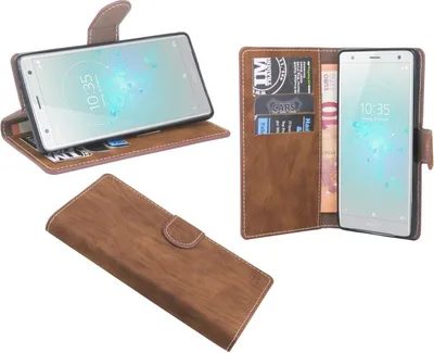 Produktbild von Sony Xperia XZ2 Handyhülle Tasche Flip Case Smartphone Schutzhülle Braun