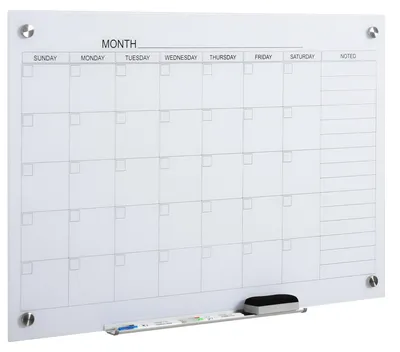 Produktbild von WhiteboardKalender90x60cmWandkalendermitStiftablageTrockenAbwischbarWochenplanermit4Stifte,Radierer,MonatskalenderfürBüroSchuleKücheZuhause