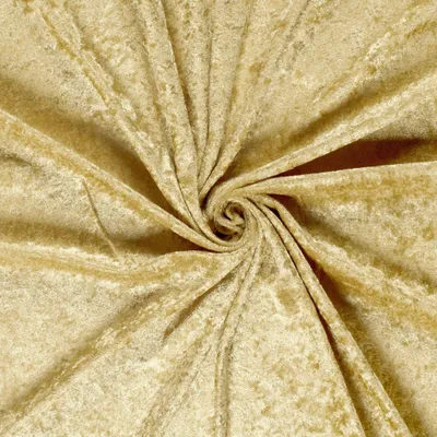 Produktbild von Samtstoff 0,5m Schritte - Meterware 147 cm breit – Velvet Stoff viele Farben | Dekostoff, Polsterstoff & Nähstoff 080 Gold