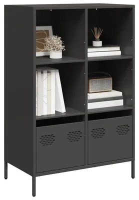 Produktbild von vidaXL Highboard Schwarz 68x39x103,5 cm Stahl