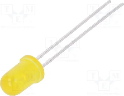Immagine prodotto di 5 LED, 1-3 mcd, 30°, 2 mA, 1,85-2,5 V, L-7113LYD, diodi LED a montaggio traversa, 5 mm, giallo