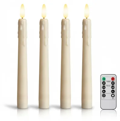 Produktbild von InAndOutdoorMatch - LED-Esszimmerkerzen - Flammenlos - Echtes Wachs, KI-generiertes Bild