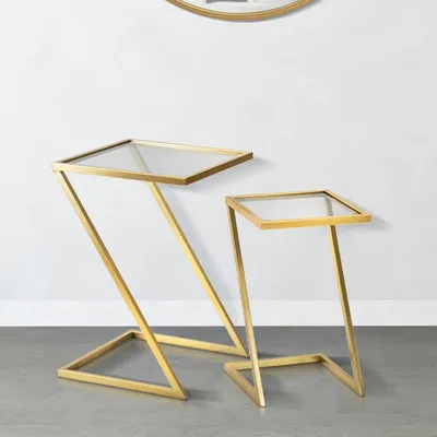 Produktbild von Dmora Couchtisch Lomnago 40x40x60h cm Gold Rechteckig