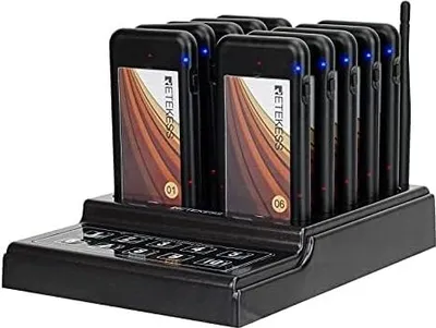 Produktbild von Retekess TD174 Bezdrátový vyvolávací systém, Pager systém pro restaurace, 300 m, 3 režimy volání, indikátor nabíjení, pagerový pípák, pro restaurace, hotely, bary, prodejny dezertů,