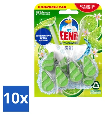 Produktbild von 10 x WC Eend Active Clean Citrus Toiletblok - 77,2 g - Vorteilspackung - 10 Stücke