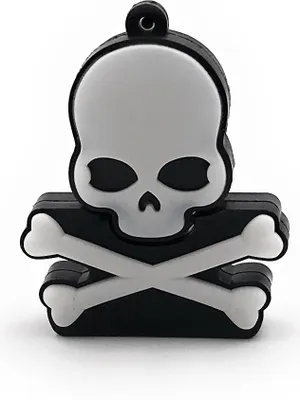 Produktbild von Onlineworld2013 Totenkopf Gefahrsymbol Knochen Schädel weiß schwarz Funny USB Stick 64 GB USB 3.0