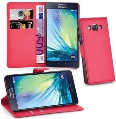 Zdjęcie produktu dla Etui ochronne Cadorabo do Samsung Galaxy A3 2015 w kolorze czerwonym etui na telefon komórkowy z magnetycznym zamknięciem