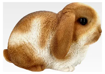 Produktbild von Gartenfigur Hase – Wetterfeste und handbemalte Hasenfigur für Garten, Balkon und Terrasse, Polyresin, 16 cm