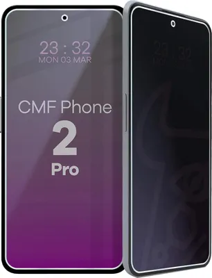 Produktbild von Hybridglas mit Privatschutzfilter für Nothing CMF Phone 2 Pro, Bizon Glass Mule Shadow, Matt