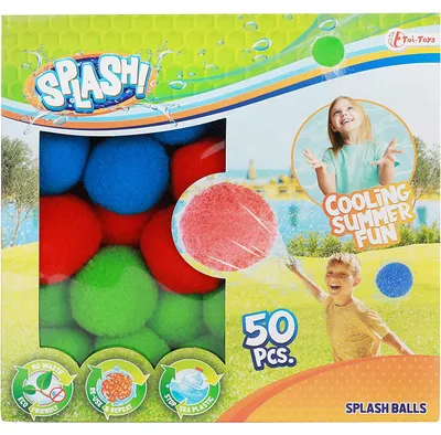 Produktbild von Toi-Toys - SPLASH Super Splashbälle 5cm (50 Stück) Wasserbälle Wasserbomben nachhaltig