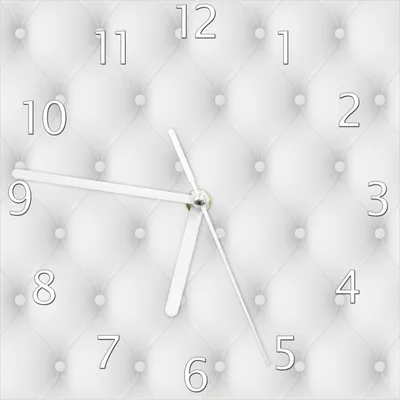 Produktbild von Wallario Design Wanduhr Weiße Ledertür aus Echtglas, Größe 20 x 20 cm