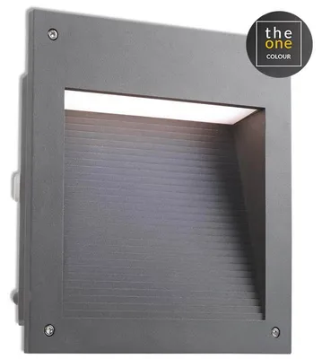 Imagen del producto de LEDS C4 Micenas: Lámpara exterior, 22,5 W, luz cálida, 504 lúmenes, IP66, color gris