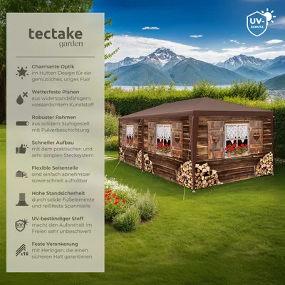 Produktbild von tectake® Pavillon Almchalet in 2 Größen, im Steckystem