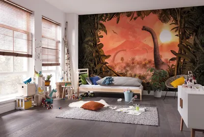 Produktbild von Komar Vlies Fototapete - Brachiosaurus Panorama - Größe: 500 x 280 cm (Breite x Höhe) - 10 Bahnen